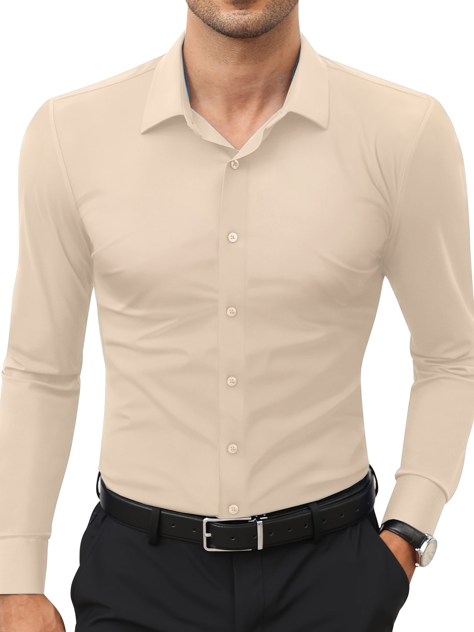 Basic Slim Fit Long Sleeve Shirt