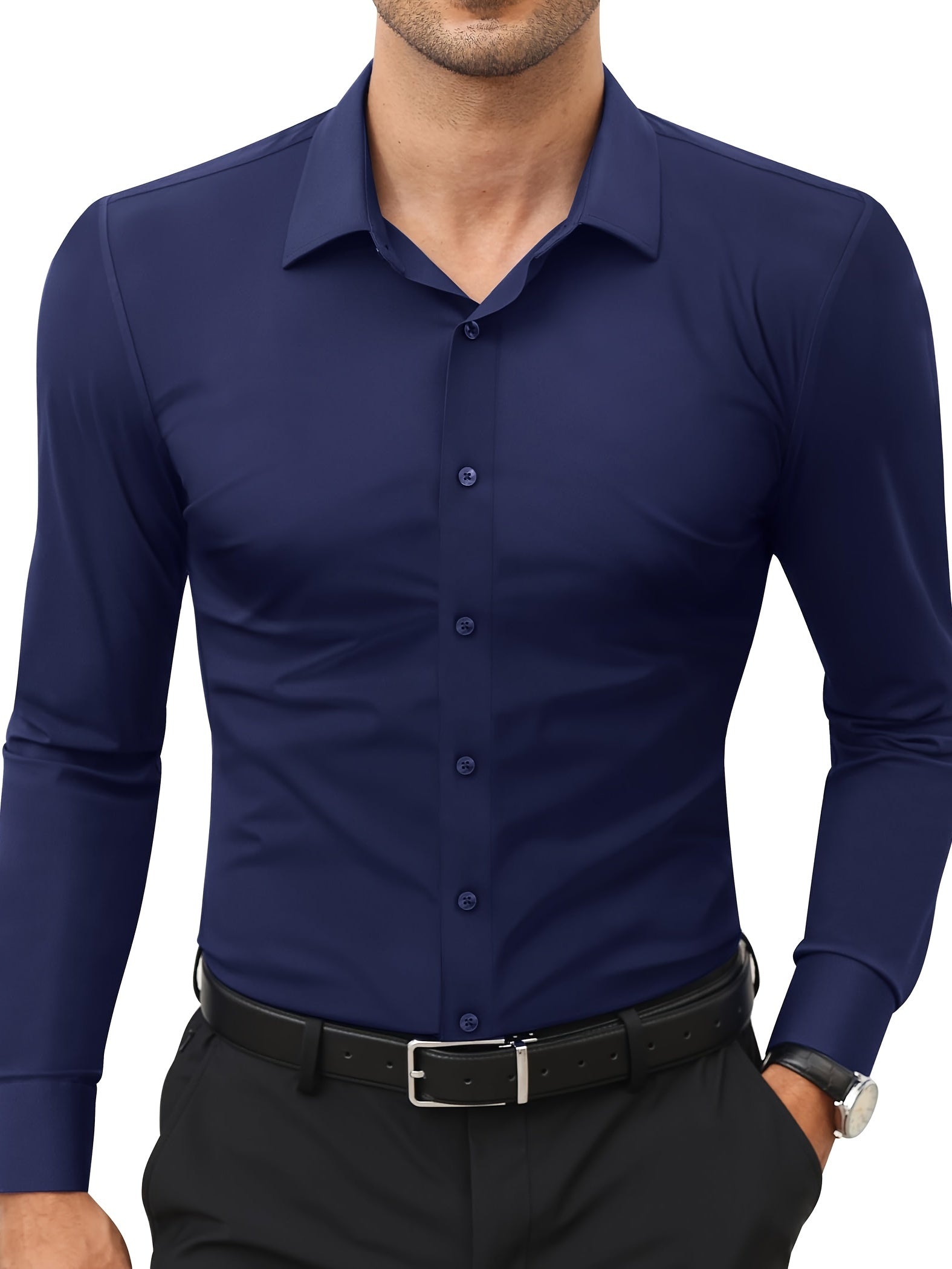 Basic Slim Fit Long Sleeve Shirt