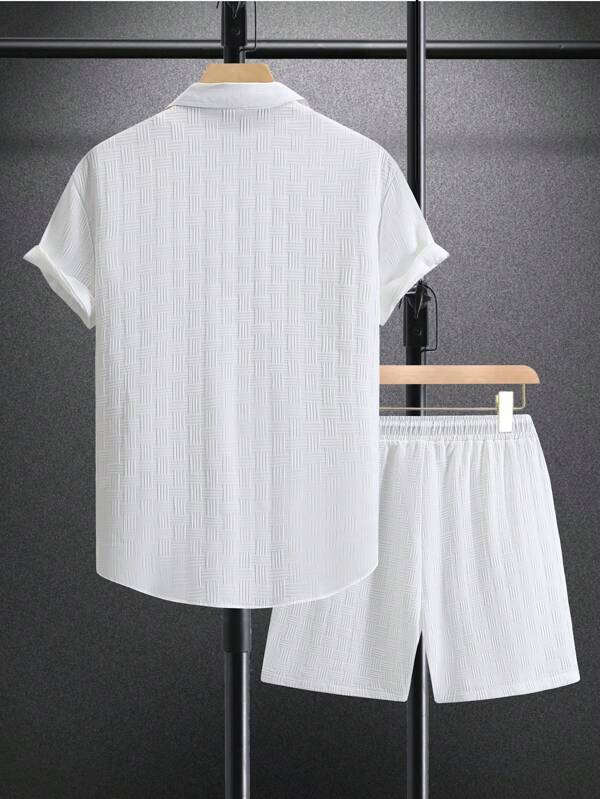 Button Up Short Sleeve Shirt & Shorts Set