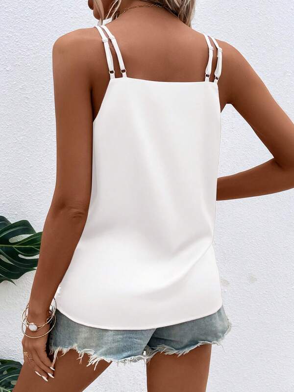 Summer V-Neck Overlap Cami Top