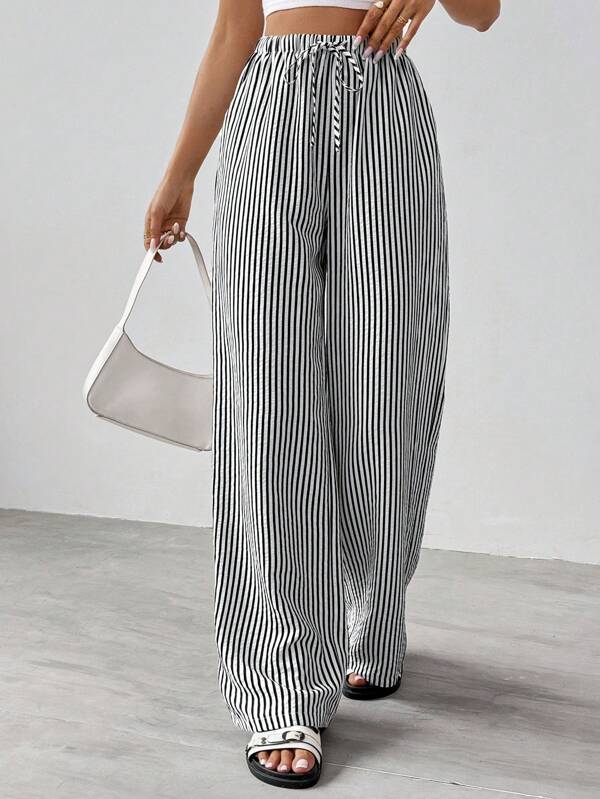 Tall Striped & Printed Casual Long Pants