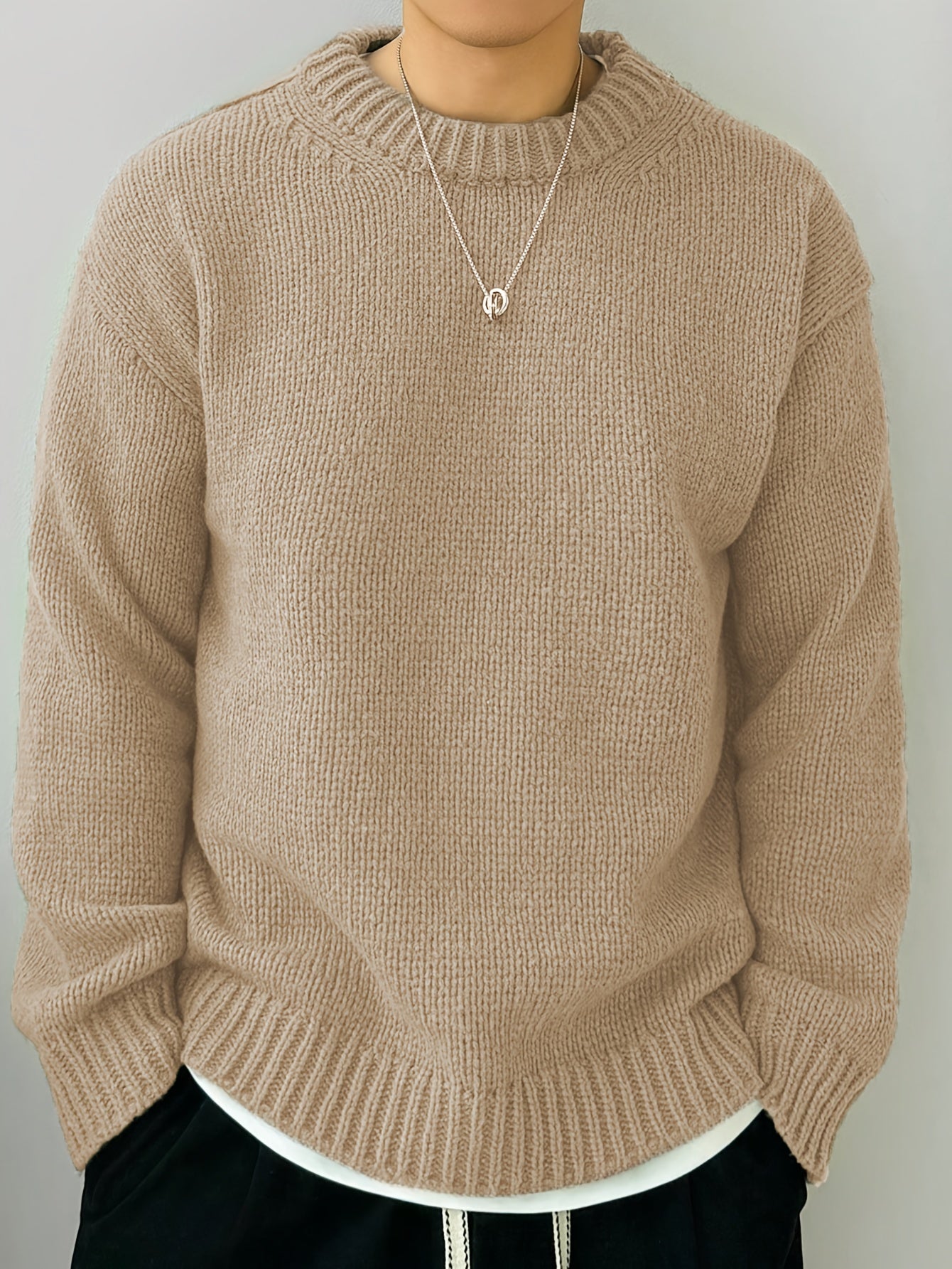 Casual Long Sleeve Crew Neck Sweater