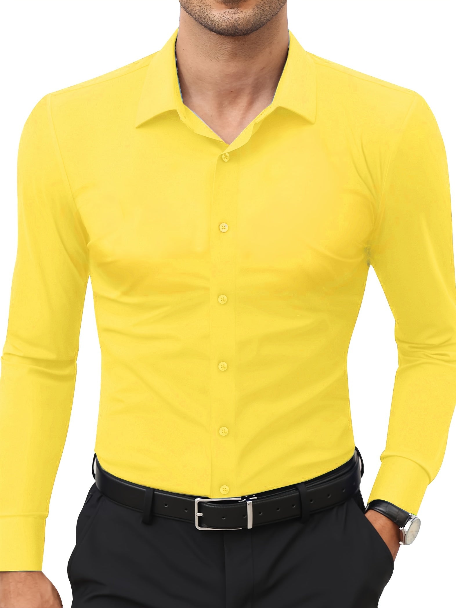 Basic Slim Fit Long Sleeve Shirt