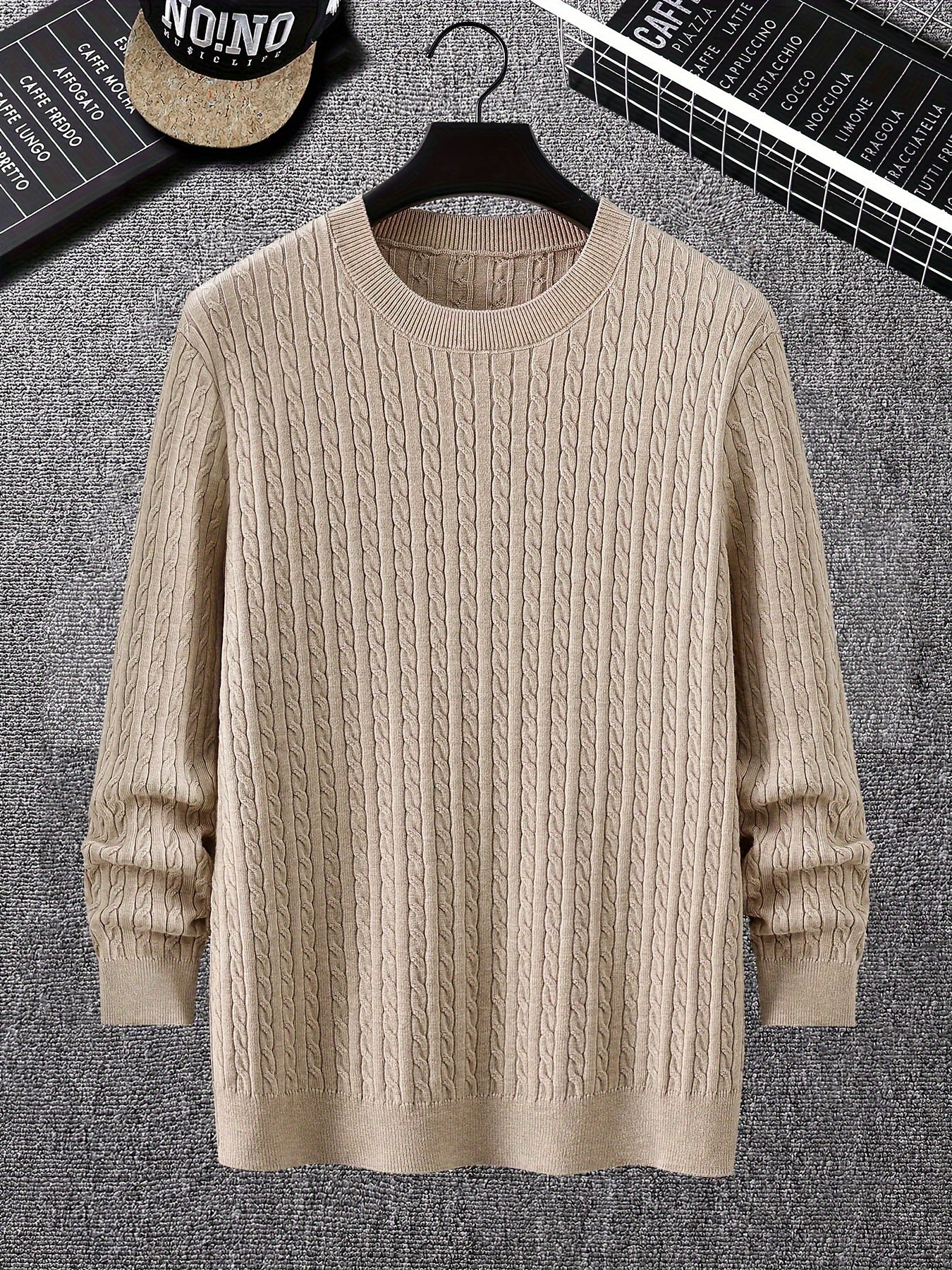 Ribbed Crew Knit Sweater