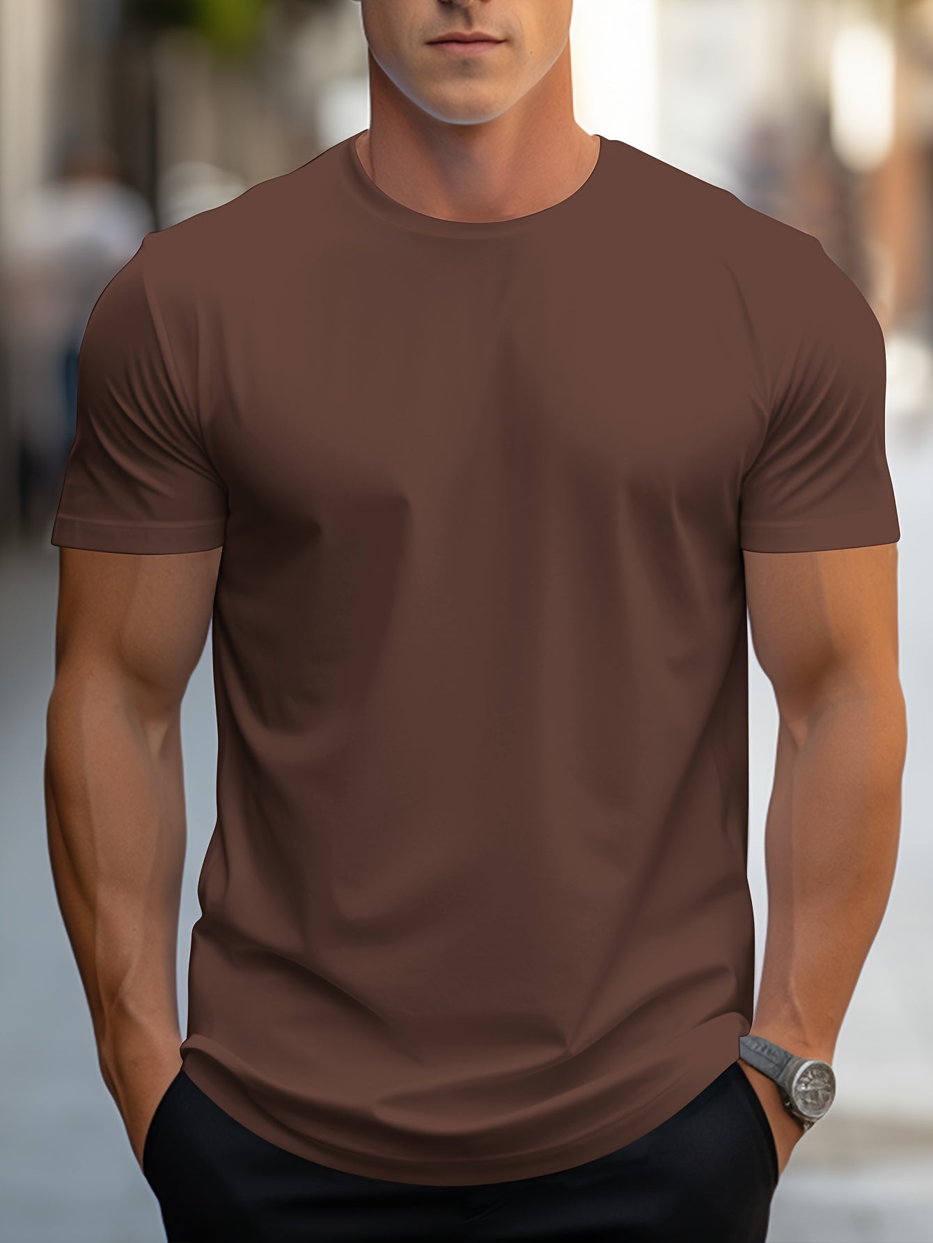 Basic Round Neck Short Sleeve T-Shirt