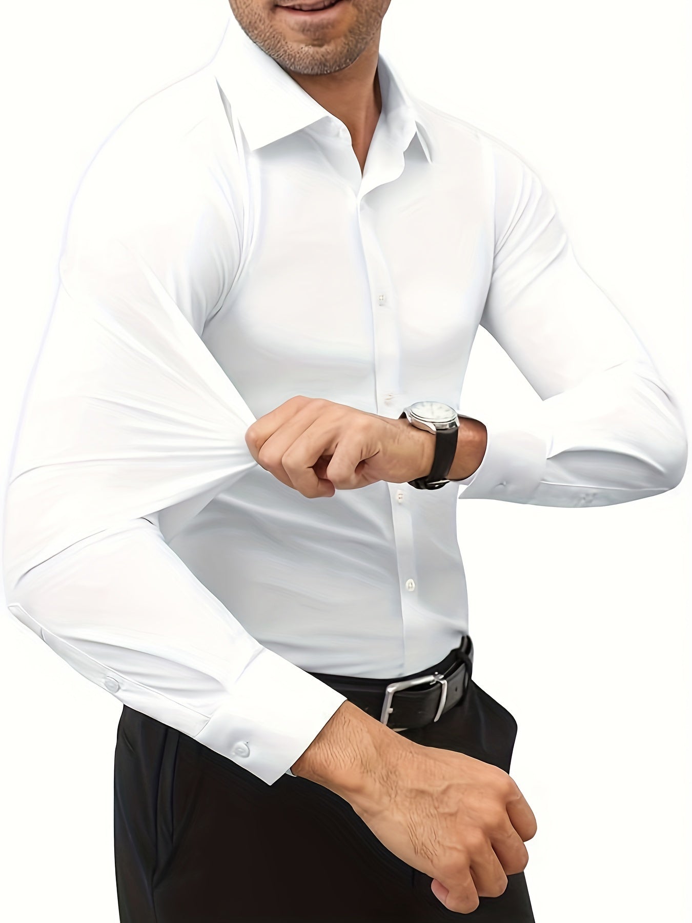 Basic Slim Fit Long Sleeve Shirt