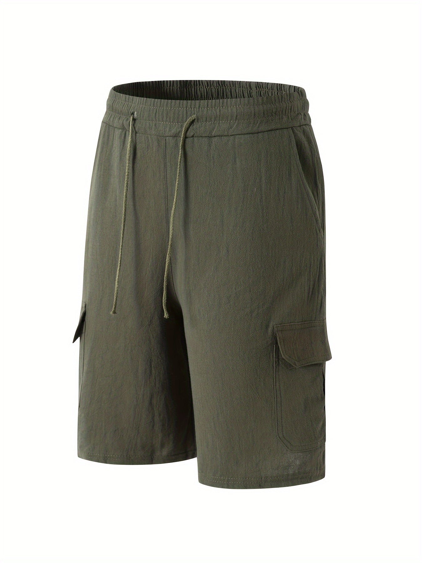 Linen Multi-Pocket Cargo Shorts