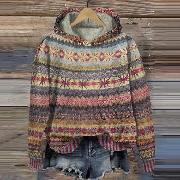 Retro Ethnic Hoodie