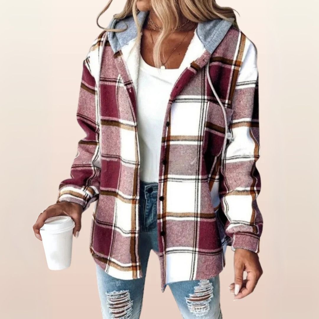 Emily - Hooded Check Jacket