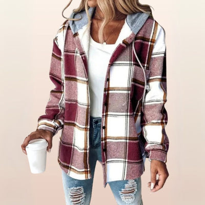 Emily - Hooded Check Jacket