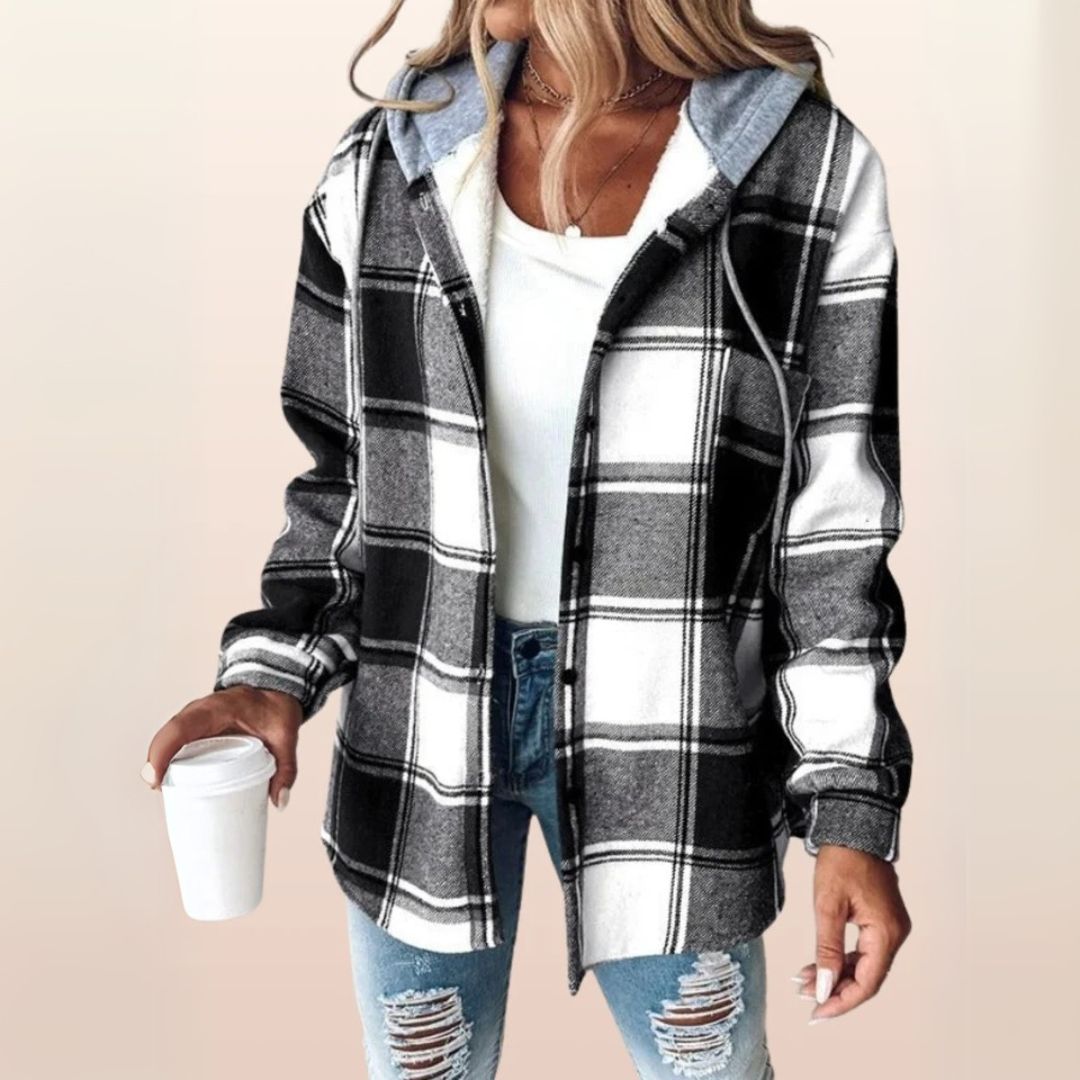 Emily - Hooded Check Jacket