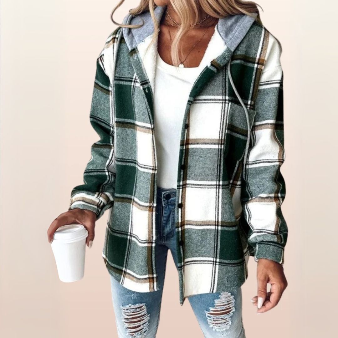 Emily - Hooded Check Jacket