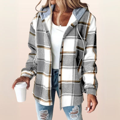 Emily - Hooded Check Jacket