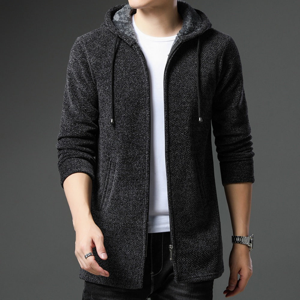 Long Hooded Cardigan