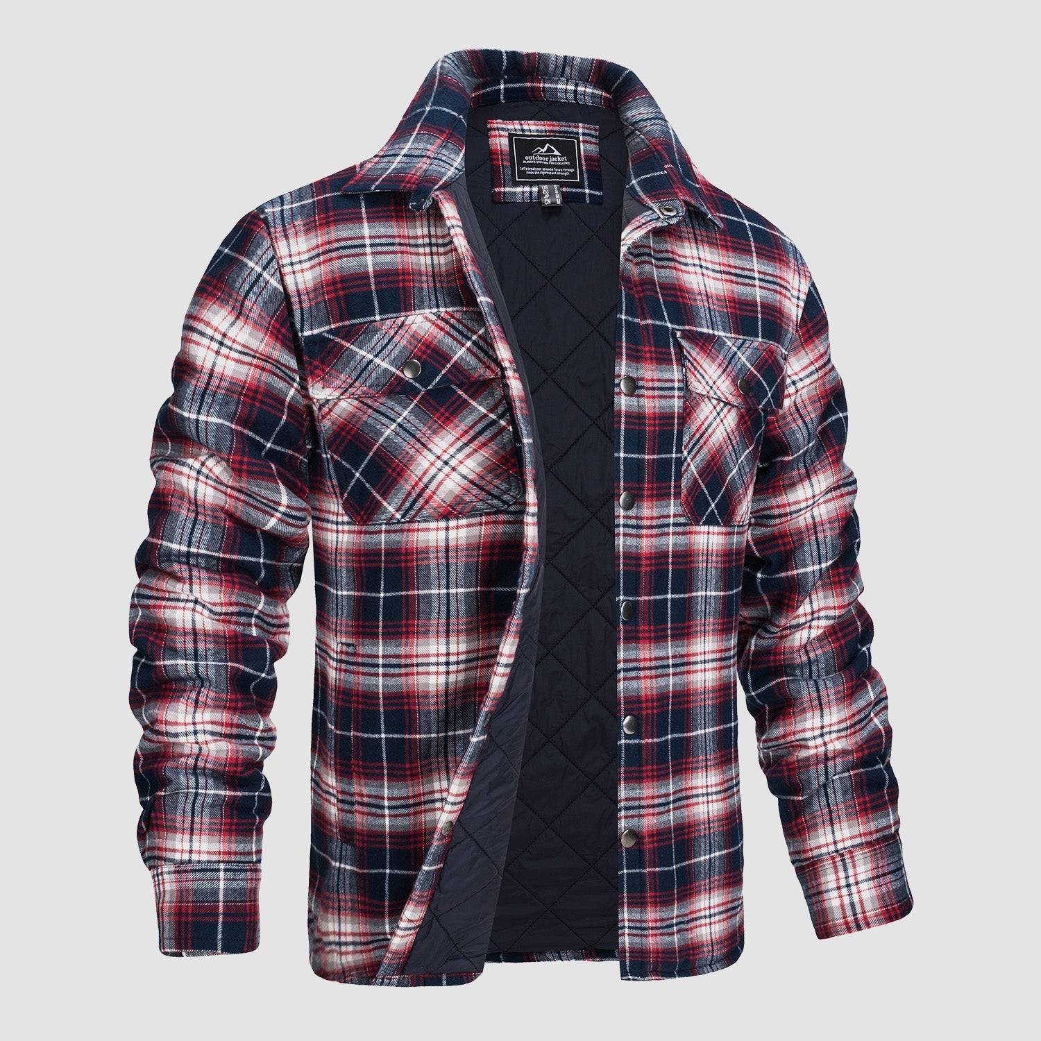 Plaid Fleece-Lined Jacket