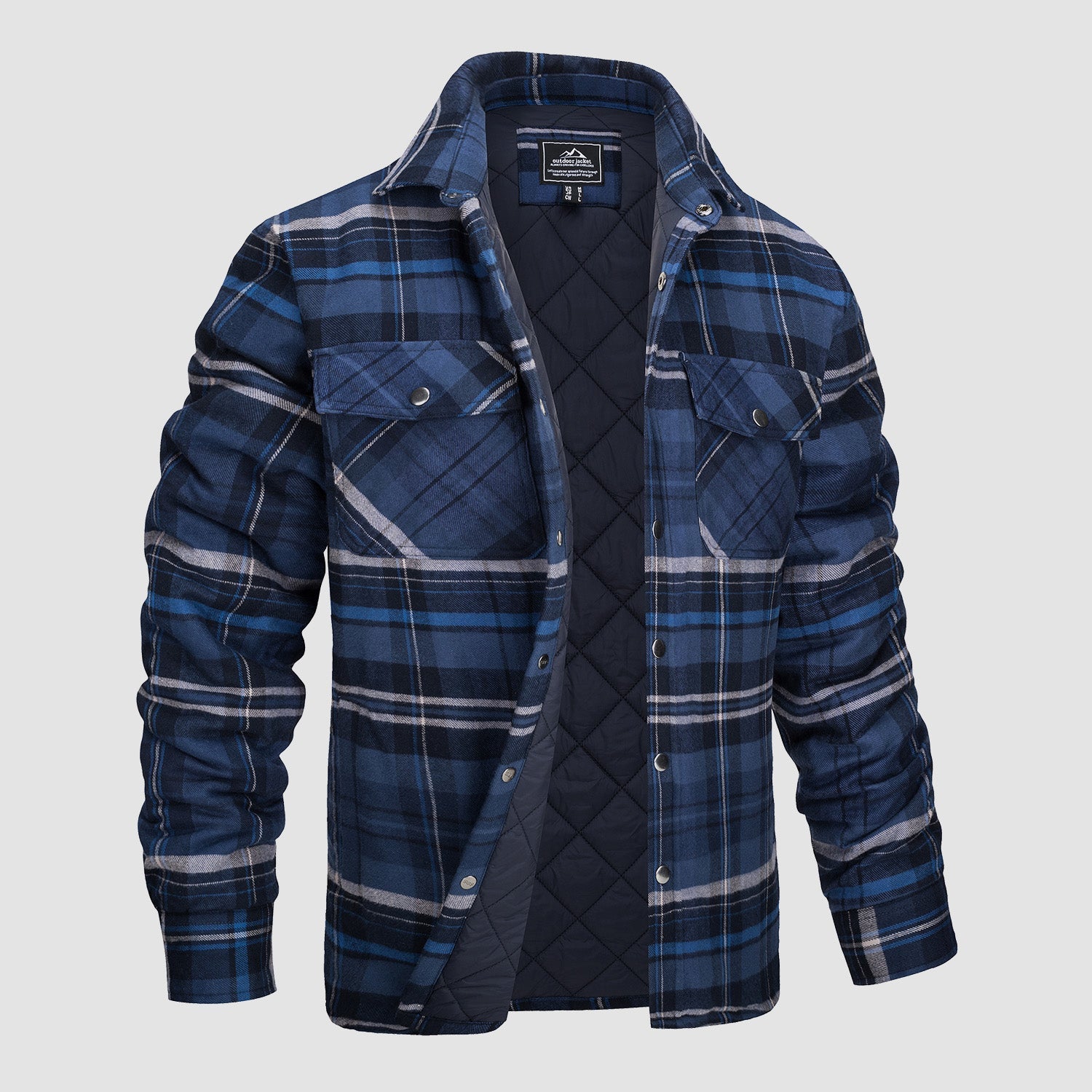 Plaid Fleece-Lined Jacket