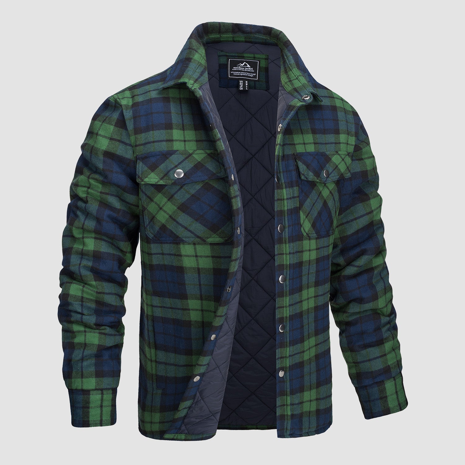 Plaid Fleece-Lined Jacket