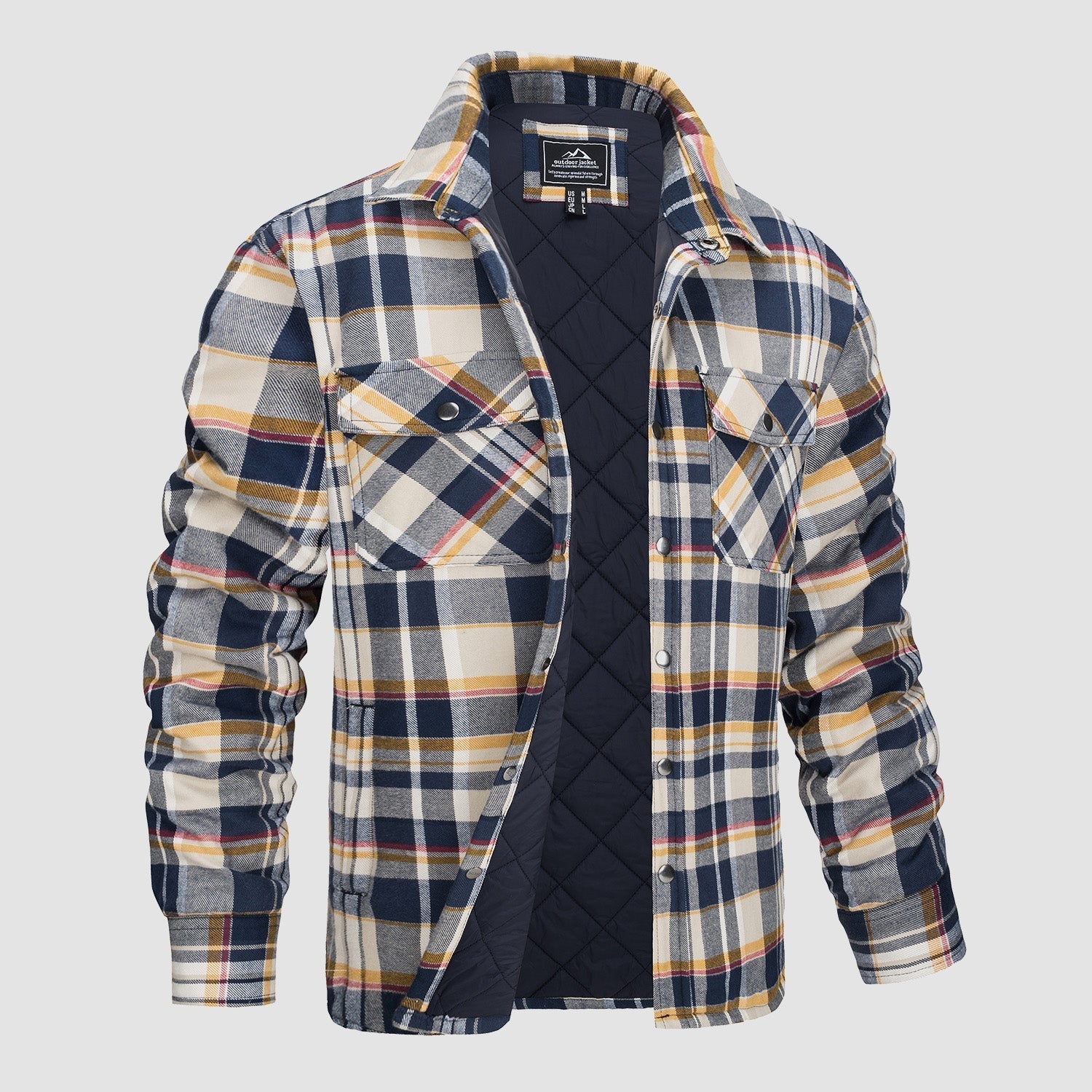 Plaid Fleece-Lined Jacket