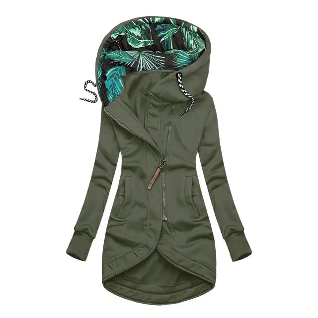 Long Hooded Rain Jacket