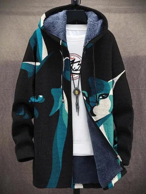 Jacket with Artistic Print