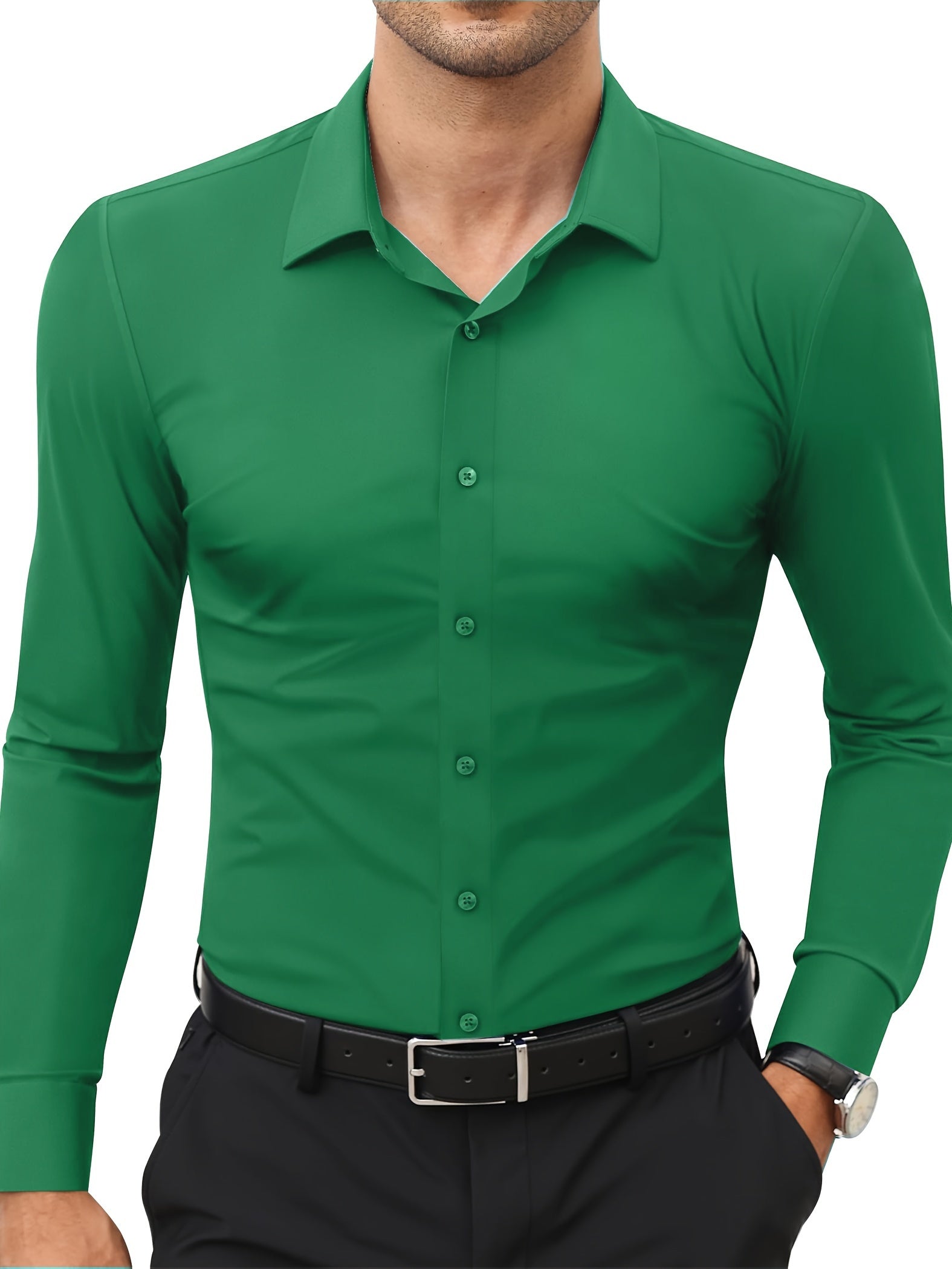 Basic Slim Fit Long Sleeve Shirt