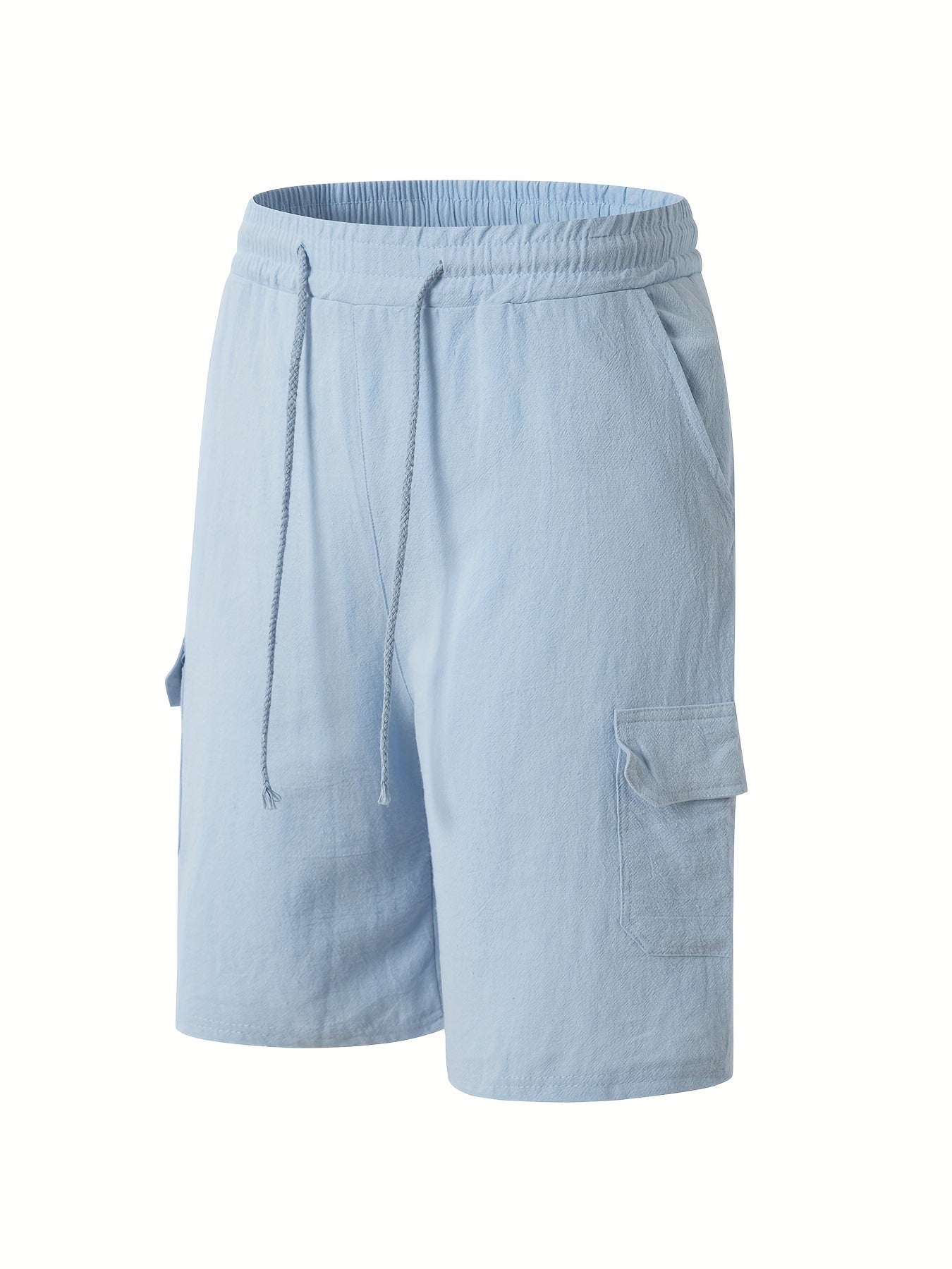 Linen Multi-Pocket Cargo Shorts