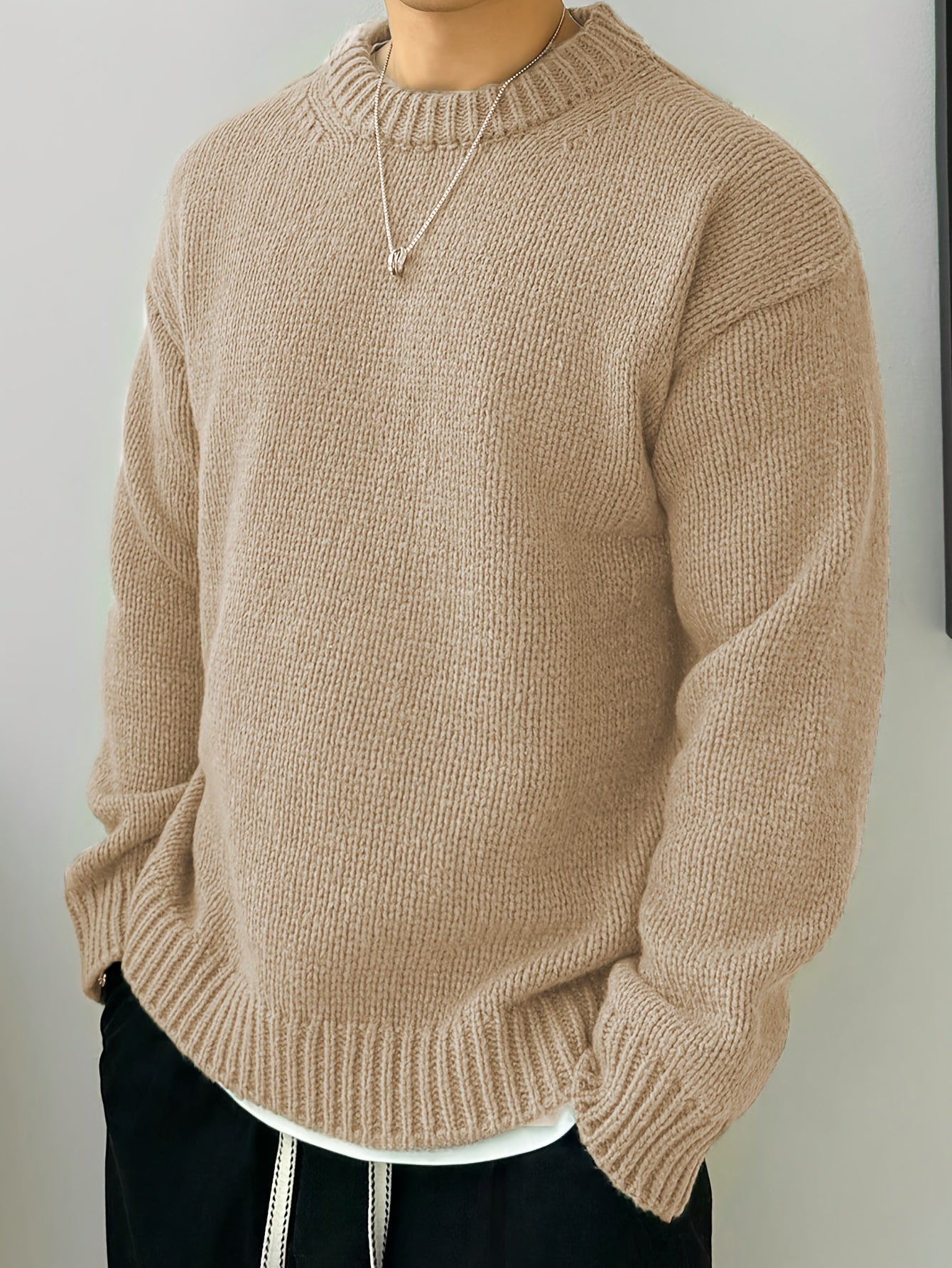 Casual Long Sleeve Crew Neck Sweater