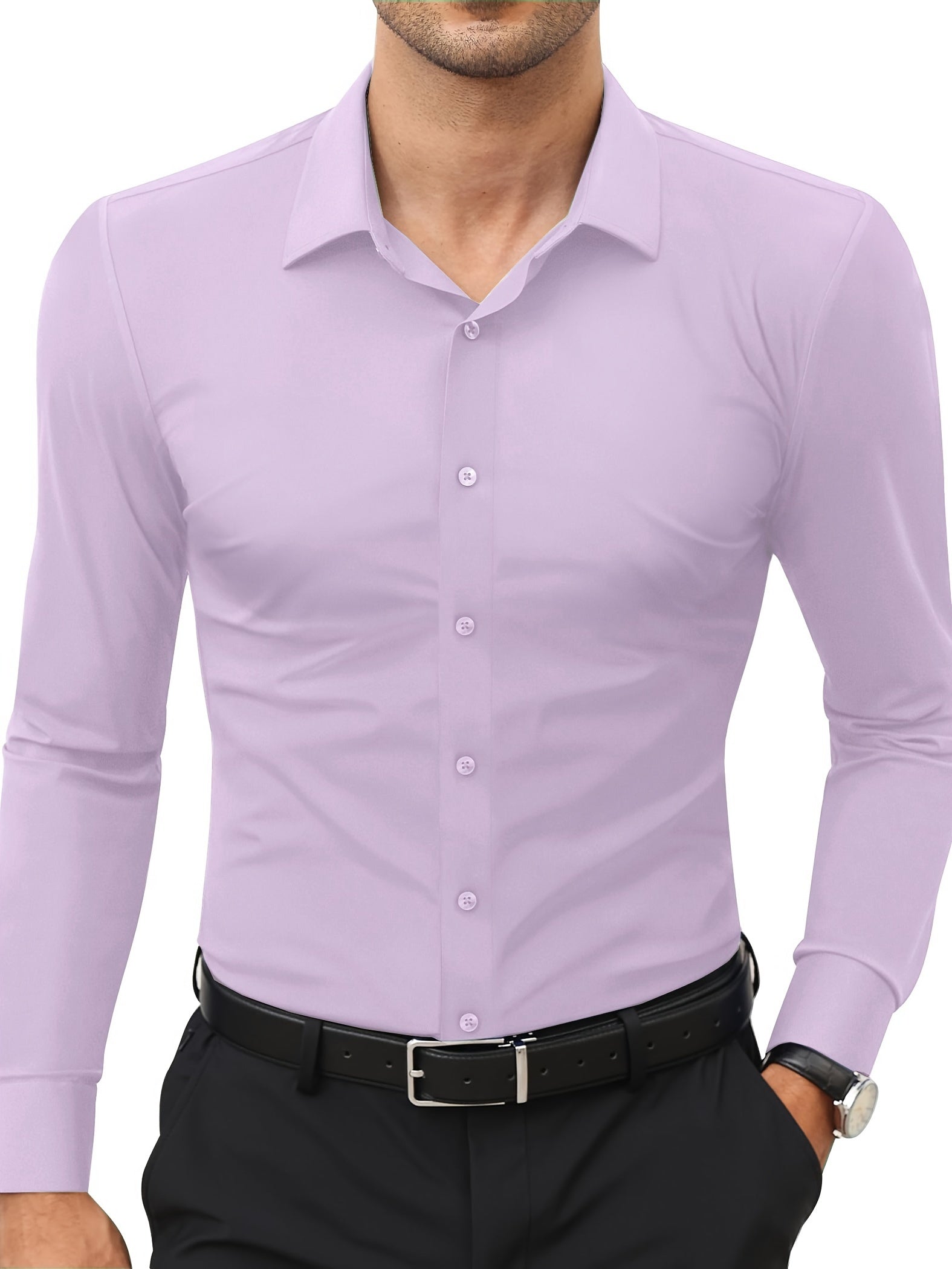 Basic Slim Fit Long Sleeve Shirt