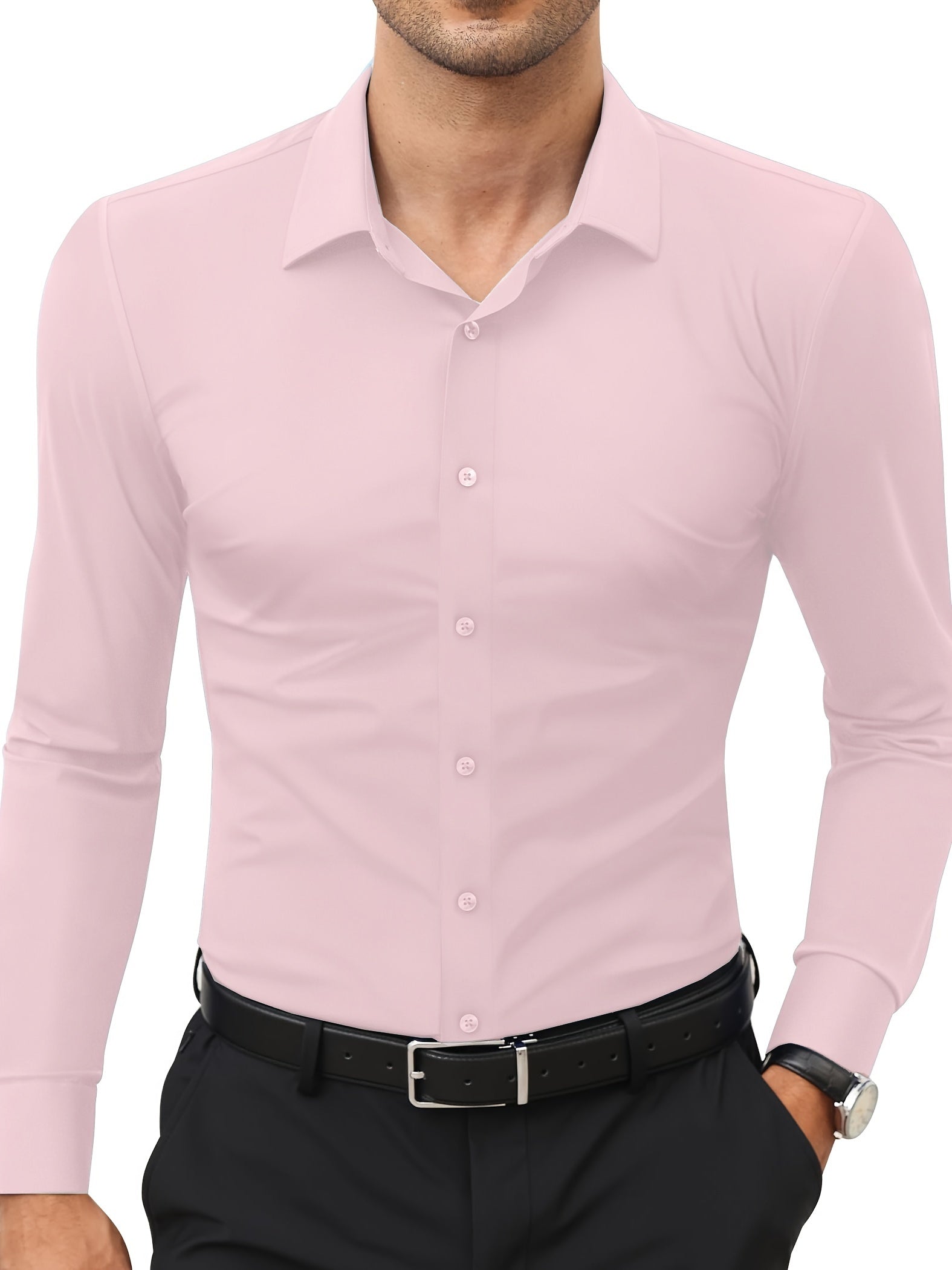 Basic Slim Fit Long Sleeve Shirt