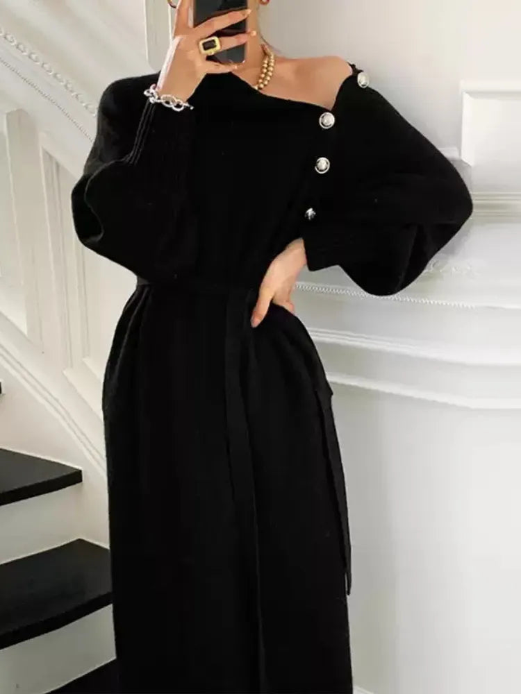 Elegant Turtleneck Dress