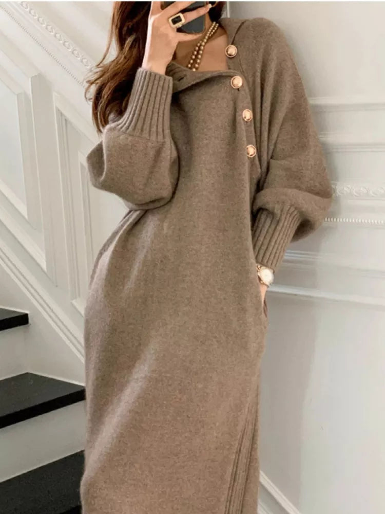 Elegant Turtleneck Dress