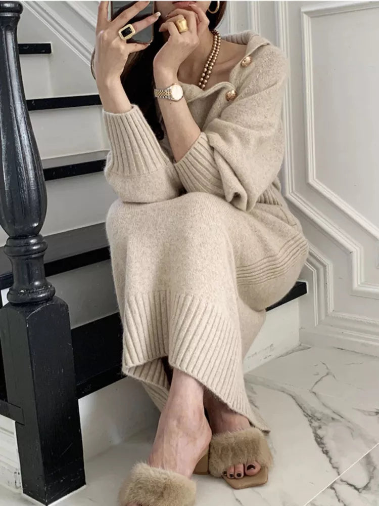 Elegant Turtleneck Dress