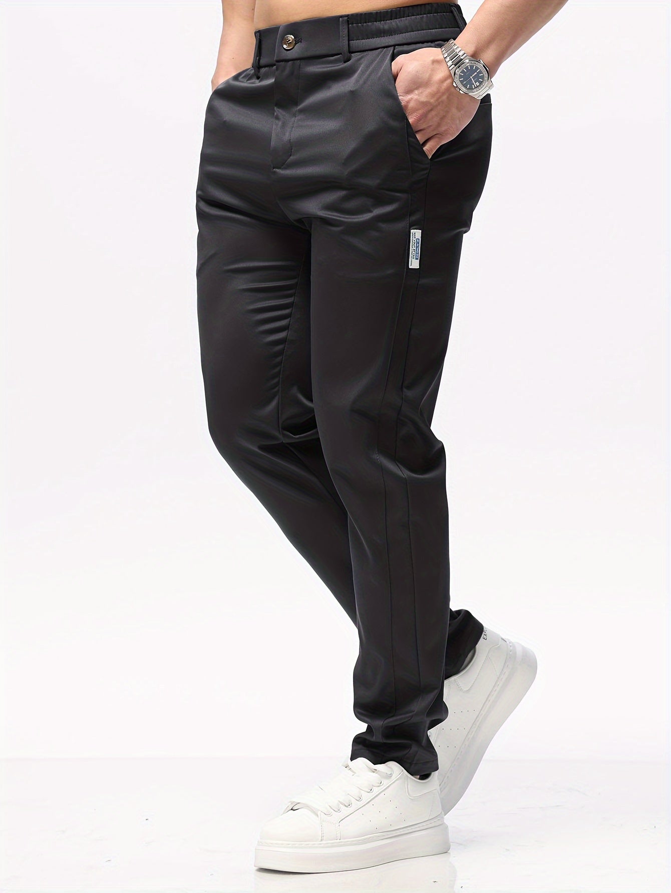 Slim Fit Casual Pants With Pockets