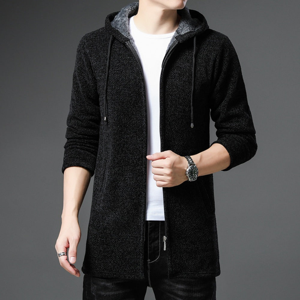 Long Hooded Cardigan