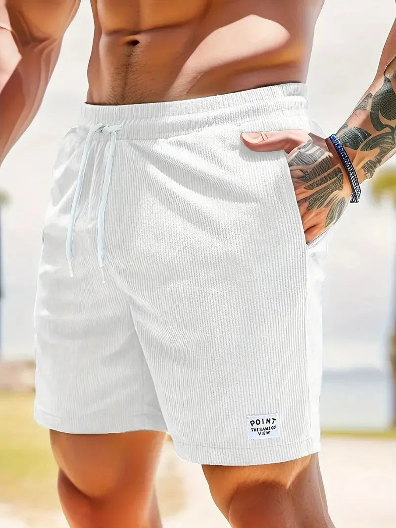 Regular Fit Shorts with Drawstring and Pockets