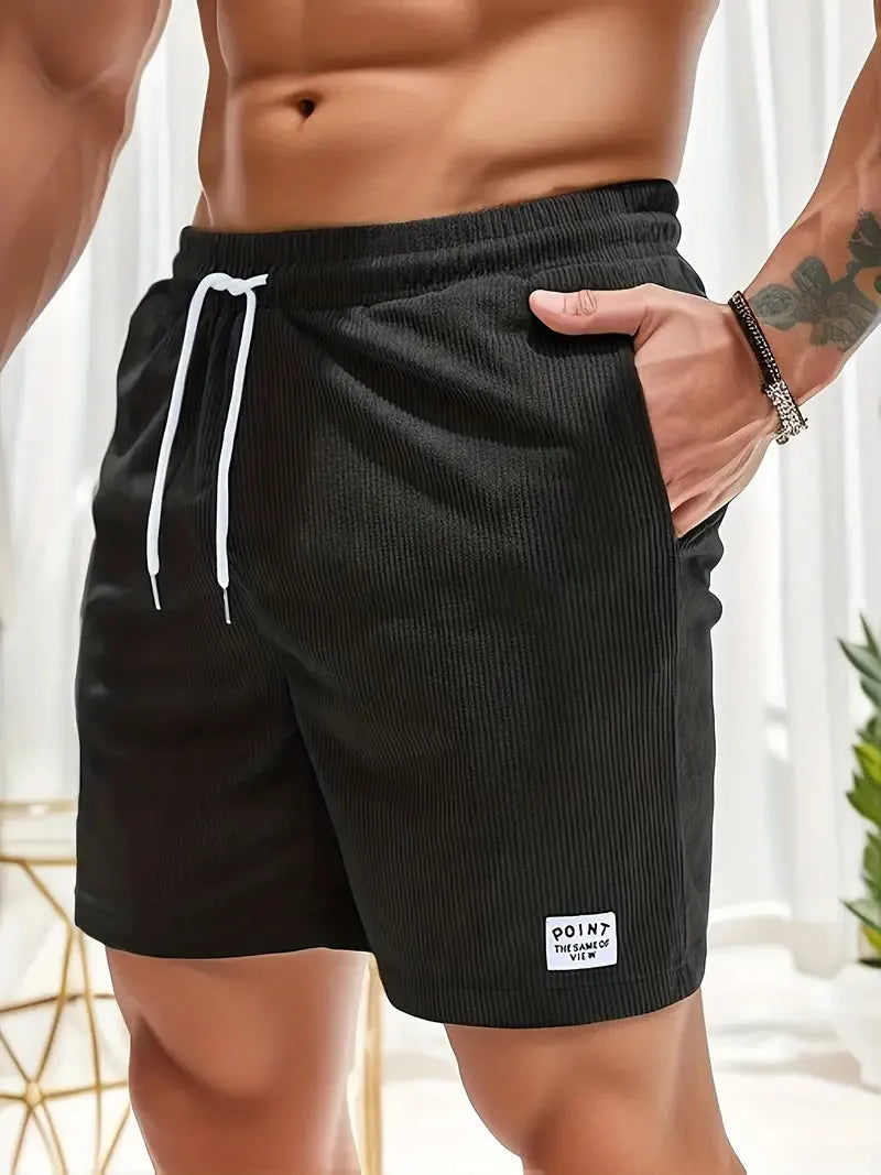 Regular Fit Shorts with Drawstring and Pockets