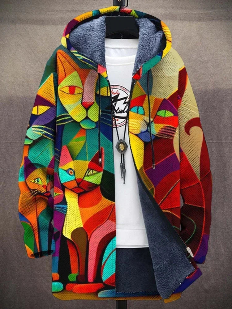 Jacket with Artistic Print